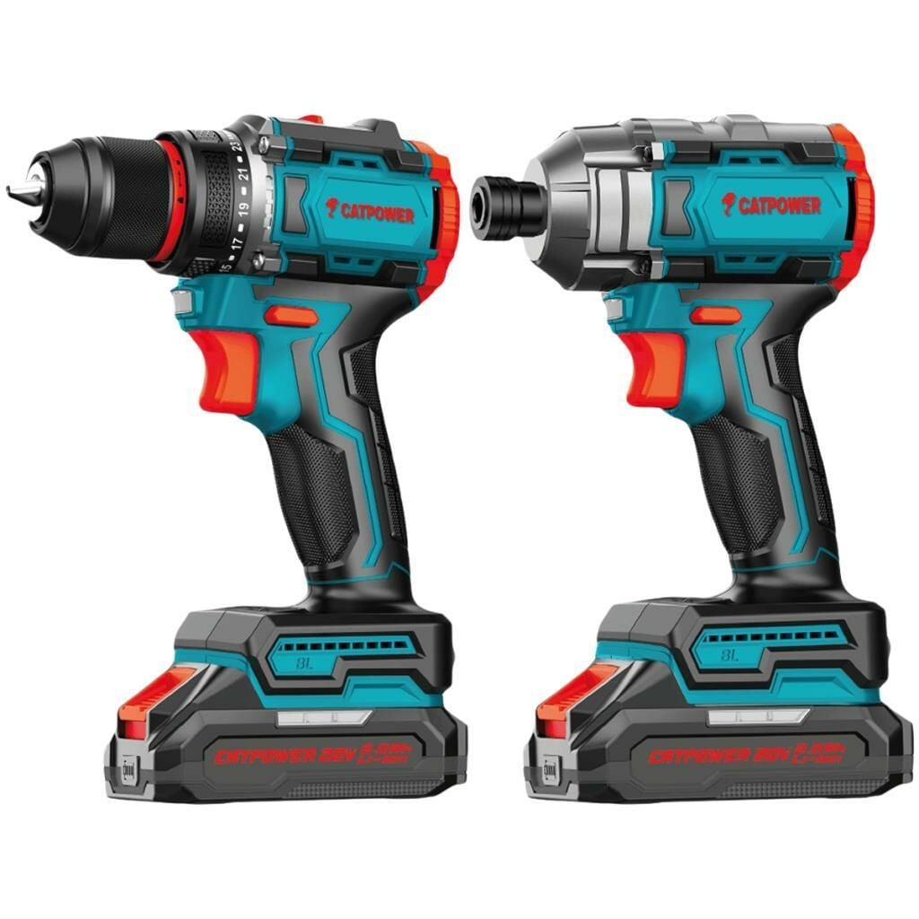 CATPOWER 5135 Kömürsüz Akülü 2'li Set Matkap ve Torklu Vidalama
