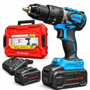 CATPOWER 4410 KÖMÜRSÜZ AKÜLÜ DARBELİ VİDALAMA Lİ-İON 40V 90NM +( 4.0 ah AKÜ 2 ADET)+(Hızlı Şarj Cihazı)
