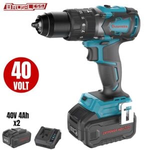 CATPOWER 4410 KÖMÜRSÜZ AKÜLÜ DARBELİ VİDALAMA Lİ-İON 40V 90NM +( 4.0 ah AKÜ 2 ADET)+(Hızlı Şarj Cihazı)