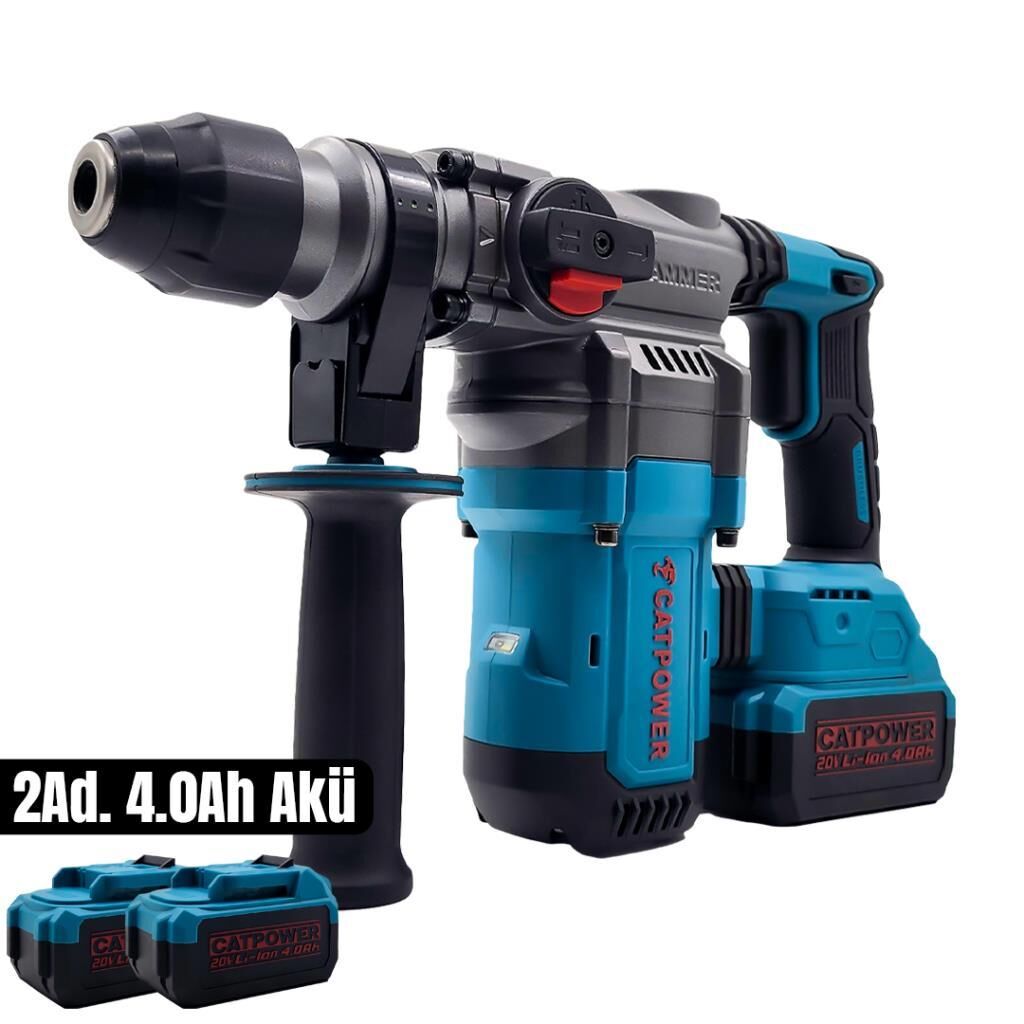 CATPOWER 4229 KÖMÜRSÜZ AKÜLÜ KIRICI-DELİCİ 20V Lİ-İON +(4.0 Ah Akü 2 adet)+(Hızlı Şarj Cihazı)