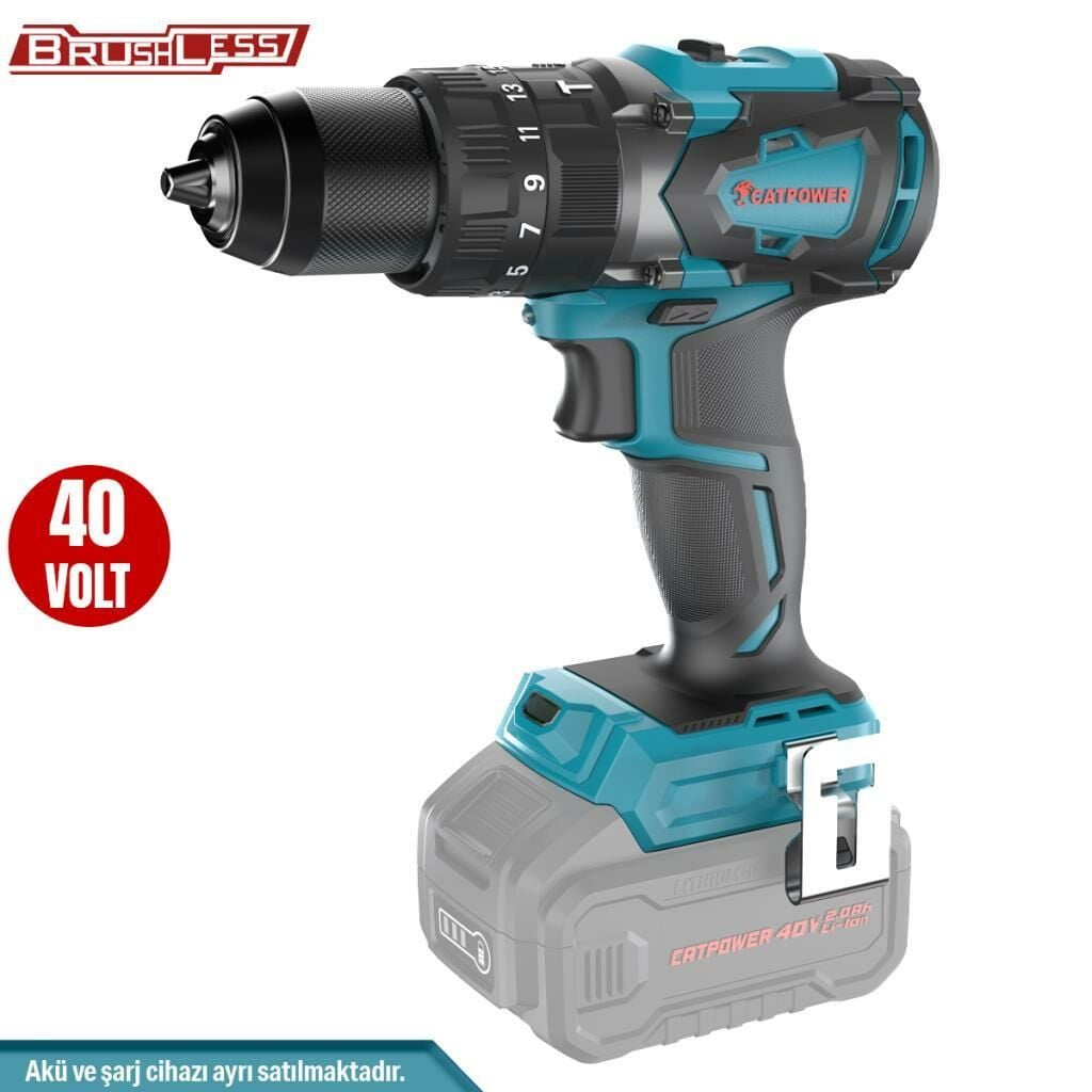 CATPOWER 40v Kömürsüz Motor Akülü Darbeli Vidalama (Tek Makine)