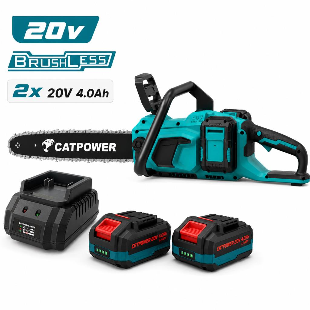 Kömürsüz Akülü Ağaç Kesme 40 cm 20V+20V Li-ion 4.0Ah