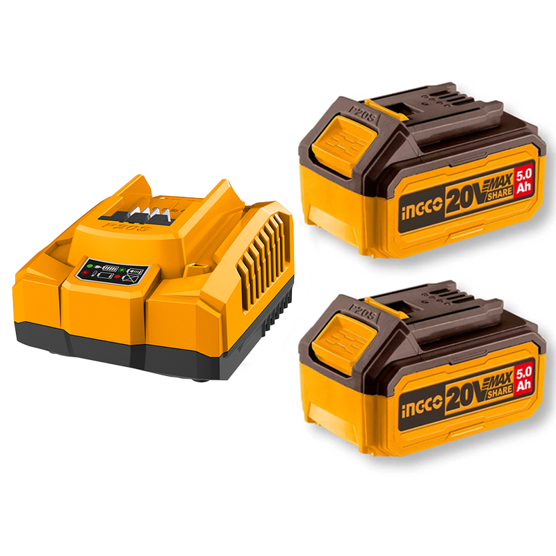 INGCO FBCPK2513E 20V 5.0Ah Akü ve Şarj Cihazı Seti