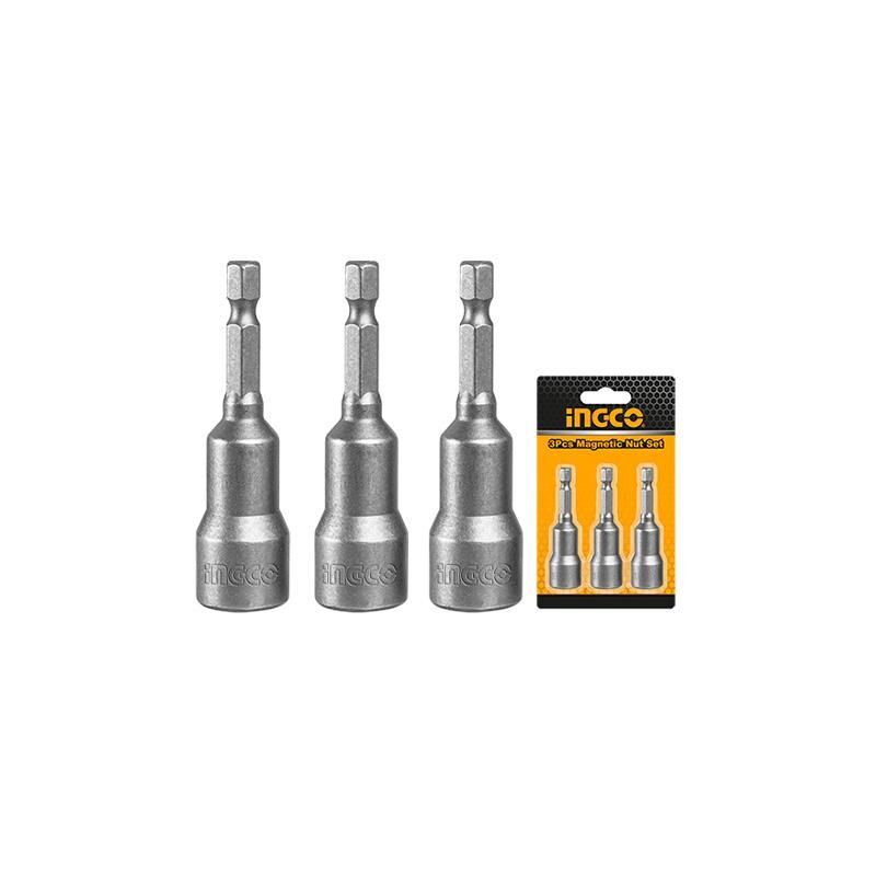 INGCO AMN0731 Manyetik Somun Adaptörü 7mm 3'lü Set