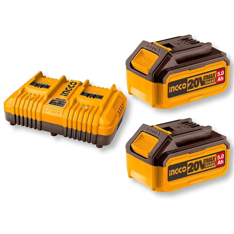 INGCO FBCPK2425E Li-ion Akü ve Şarj Cihazı Seti 20V 5.0Ah