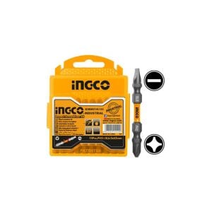 INGCO SDBIM21HL133 10'lu Darbeli Çift Taraflı Düz ve Yıldız Tornavida Ucu Seti