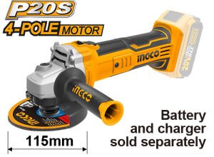 INGCO CAGLI1151 Li-ion Akülü Avuç Taşlama 115 MM 20V 2.0Ah