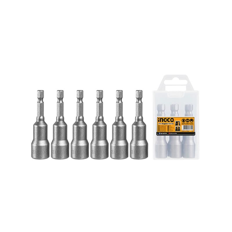 INGCO AMN1231Manyetik Somun Adaptörü Seti 6-12mm  6'lı