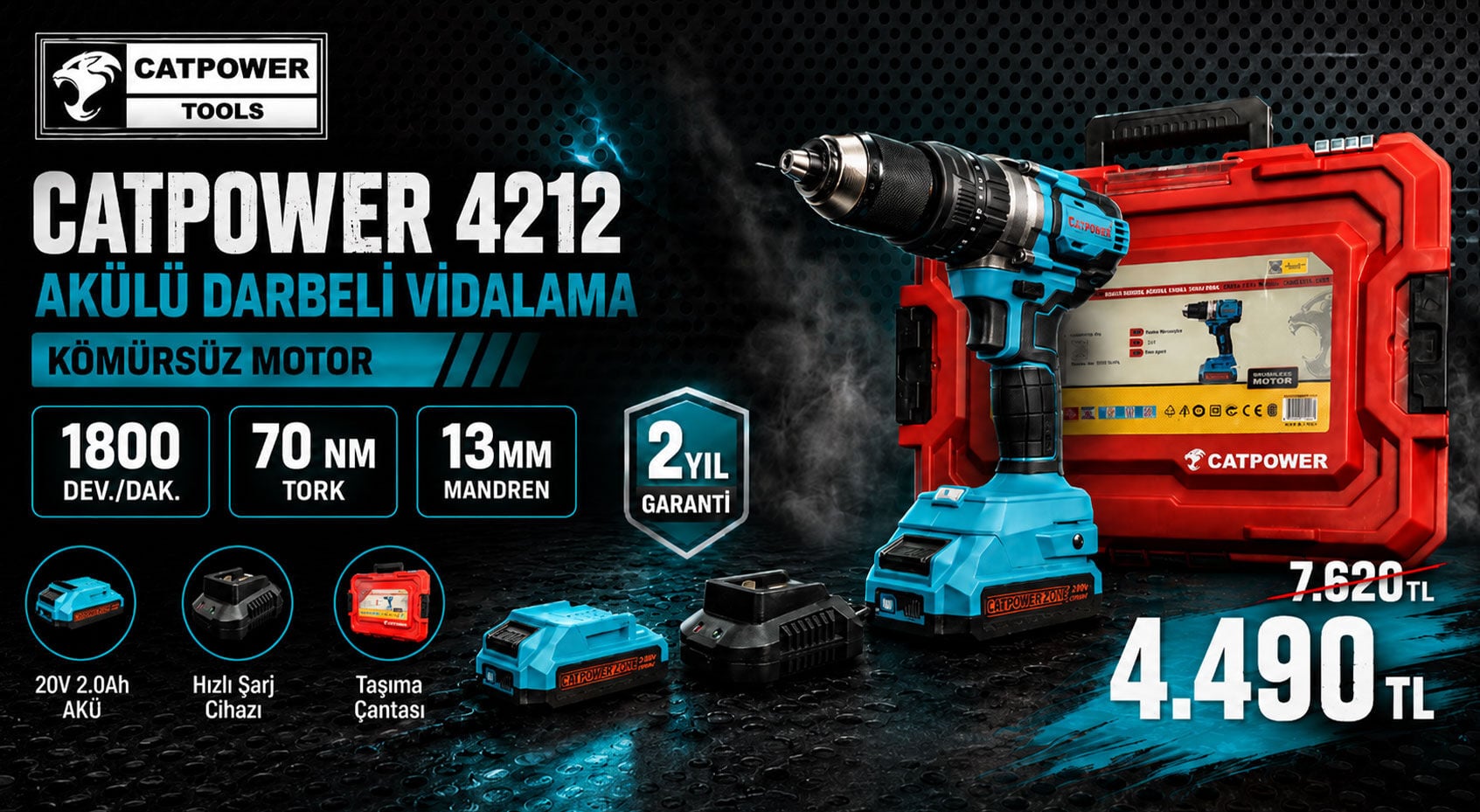 catpower 4212 darbeli matkap